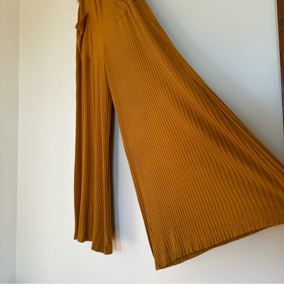 Free People Movement Blissed Out Ribbed Pull On Wide Leg Pants Size Medium - Picture 5 of 16